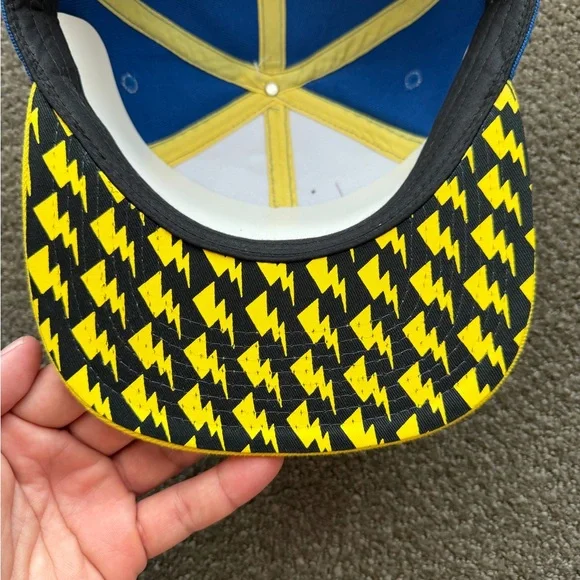 Bioworld Pikachu Yellow Blue White Snapback Hat - Picture 5 of 8